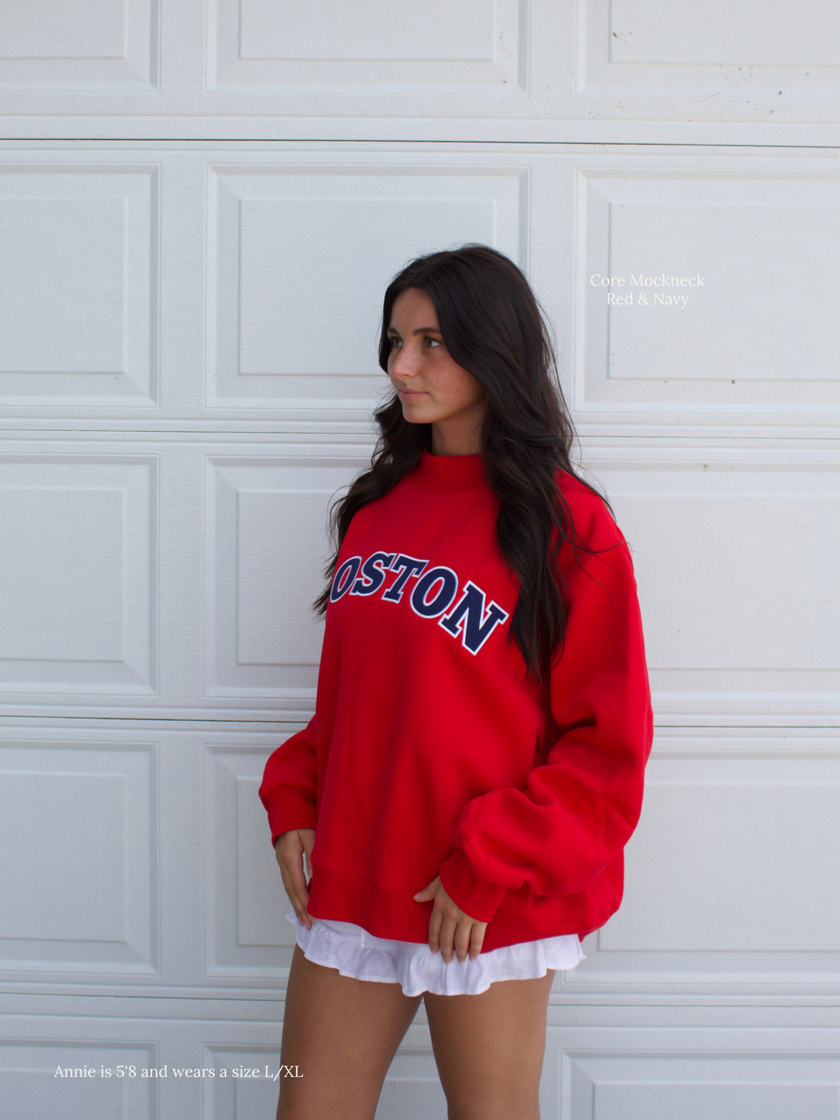 Boston Core Mockneck - Red & Navy