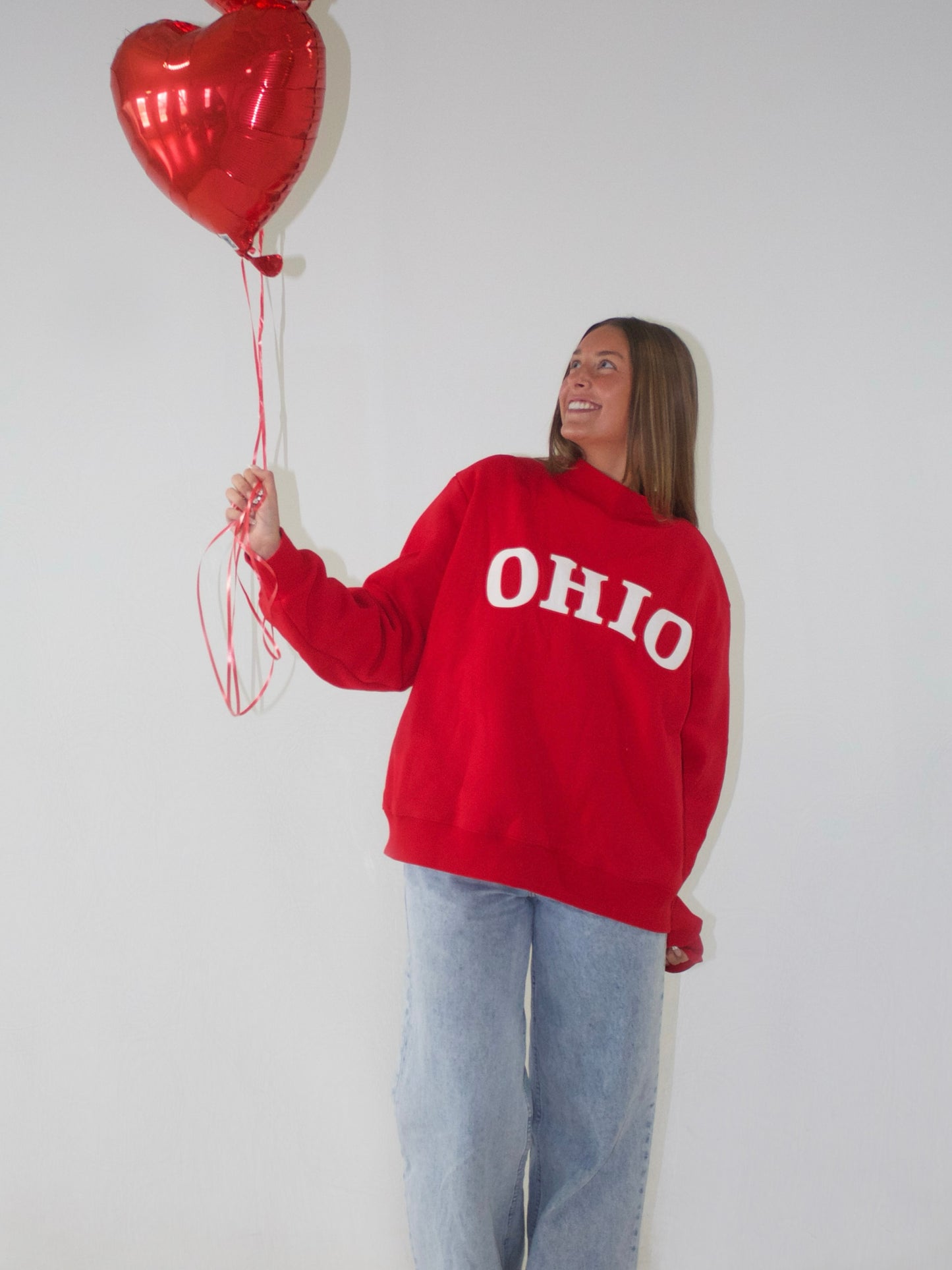 Core Mockneck - Cherry & White