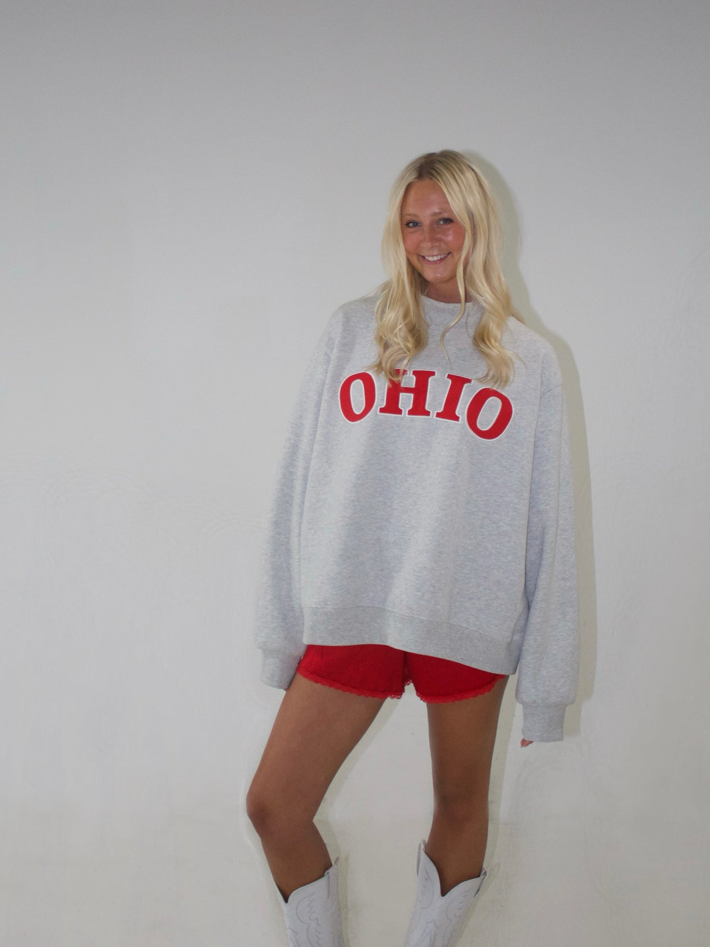 Core Mockneck - Heather Grey and Red