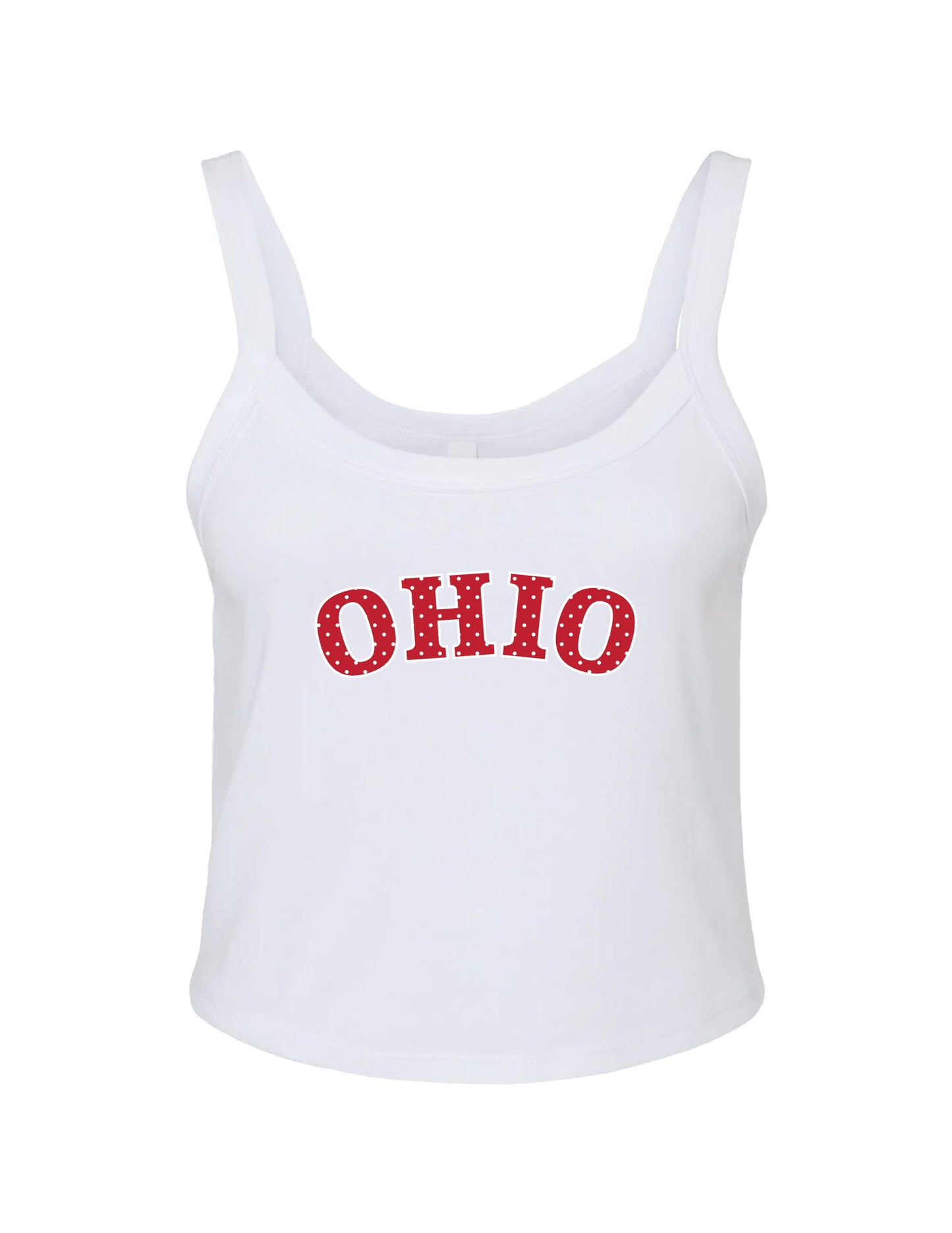 Polka Dot Tank - White