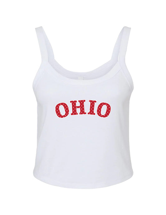 Polka Dot Tank - White