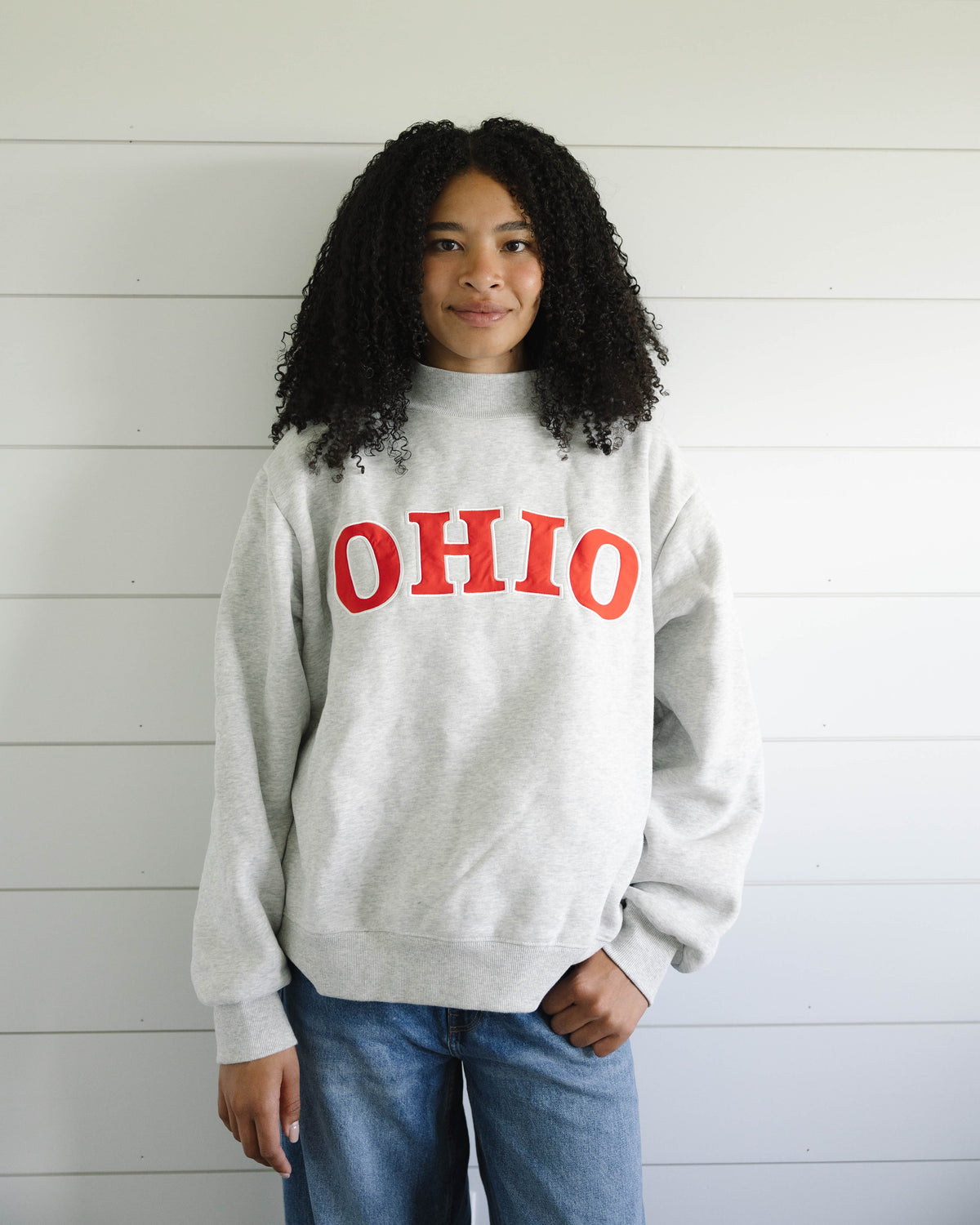 Core Mockneck - Heather Grey and Red