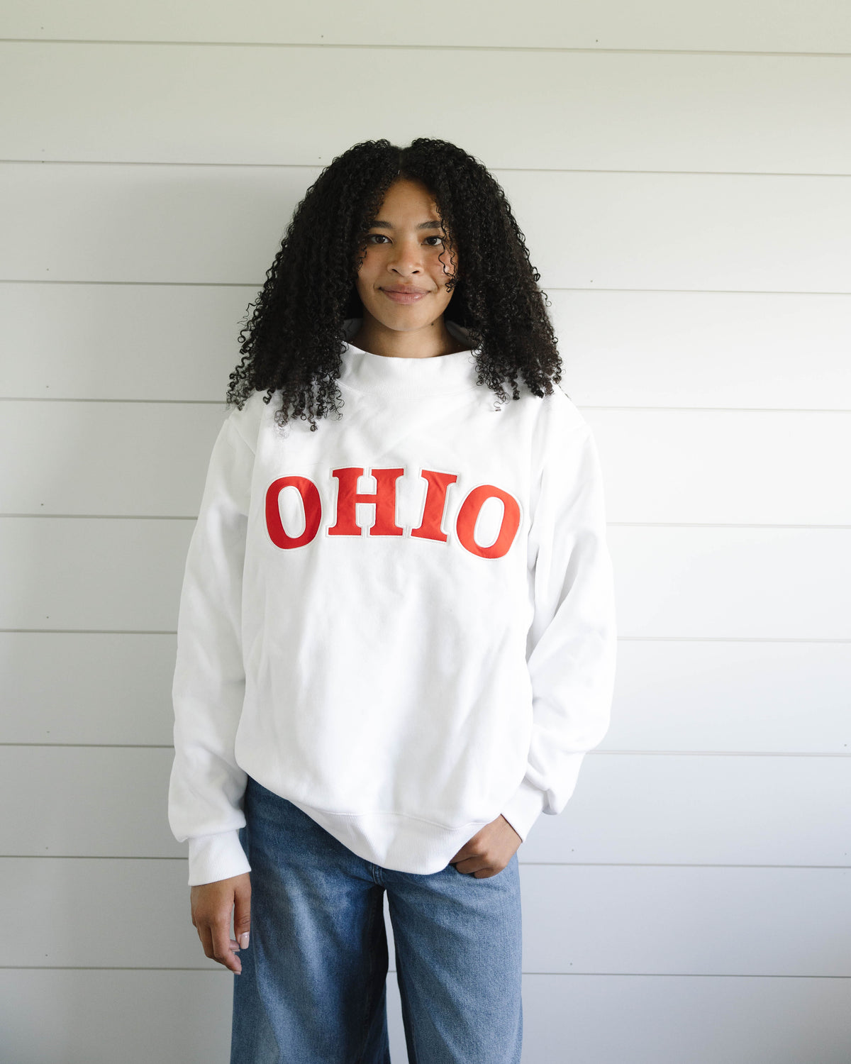 Core Mockneck - White & Red