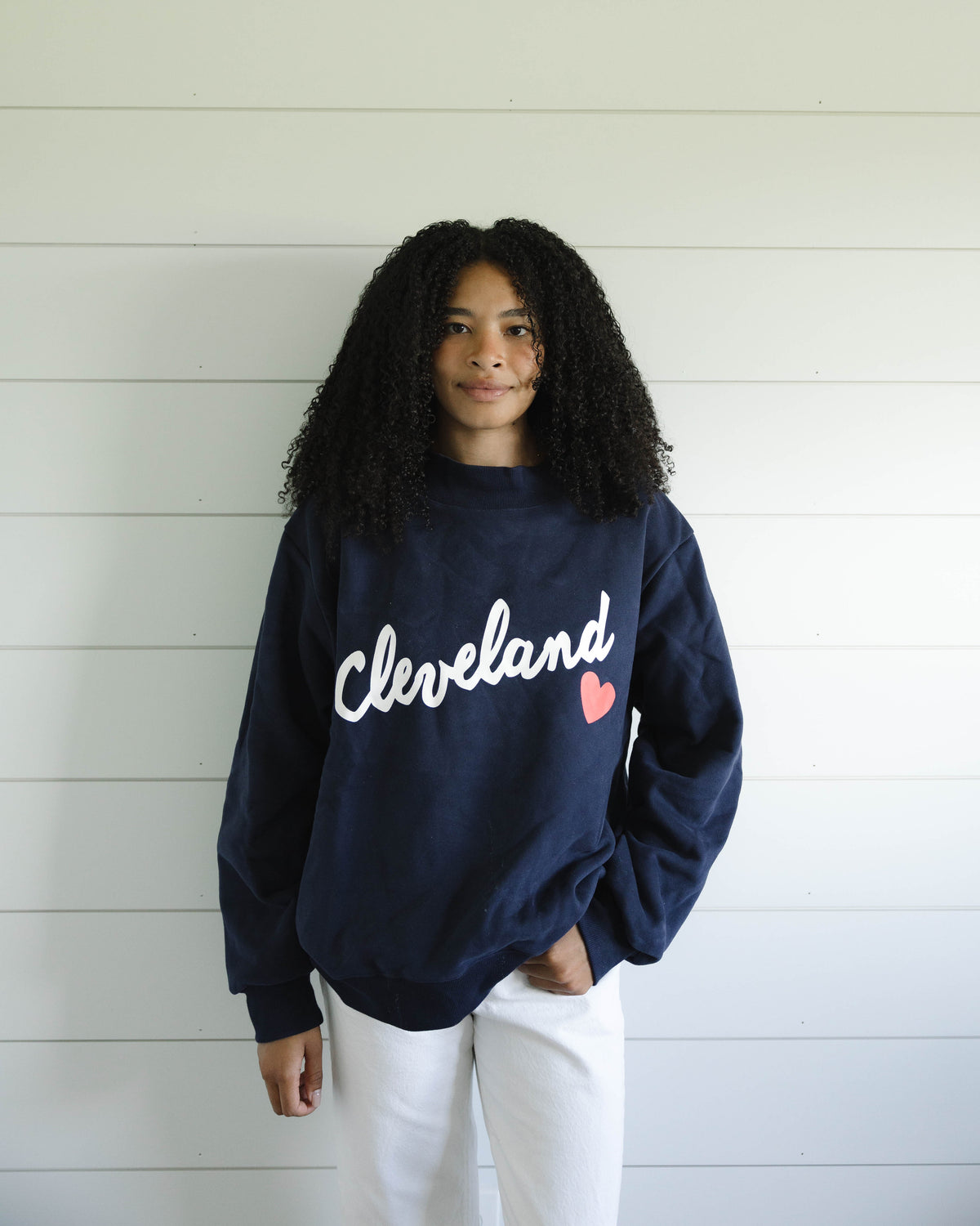 Signature Mockneck - Navy and White-2