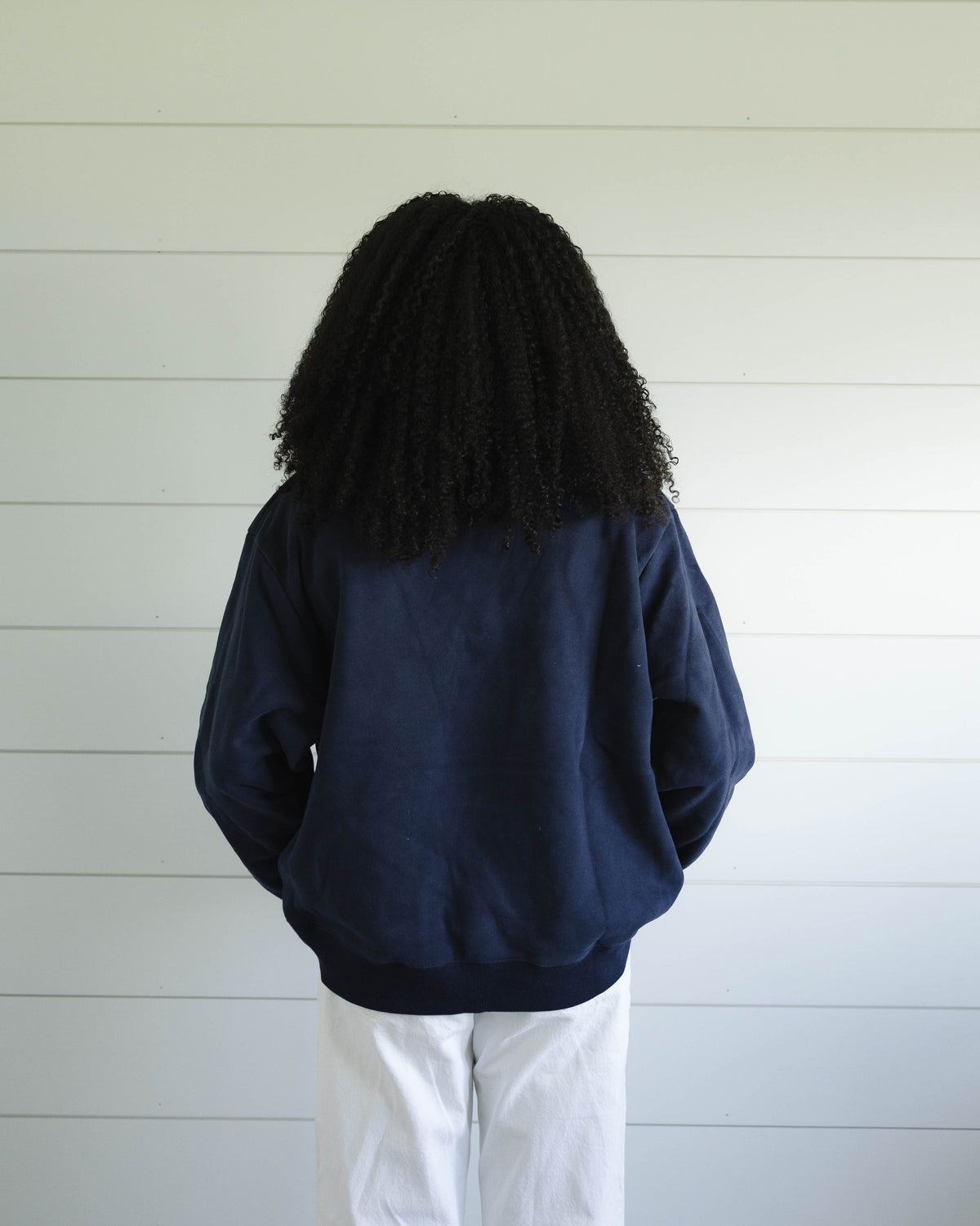 Signature Mockneck - Navy and White-3