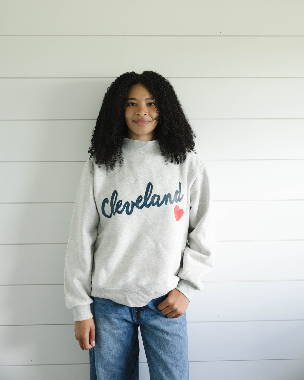 Signature Mockneck - Heather Grey and Navy-2
