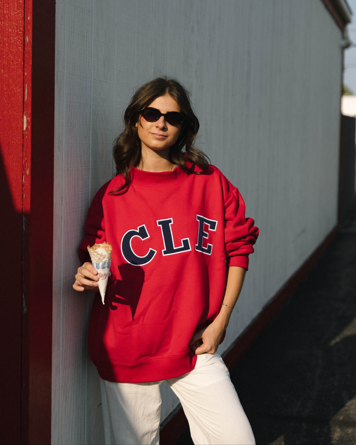 Core Mockneck - Red & Navy