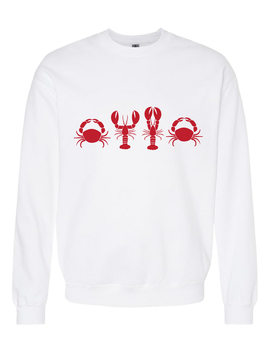 Crustacean Crewneck - White