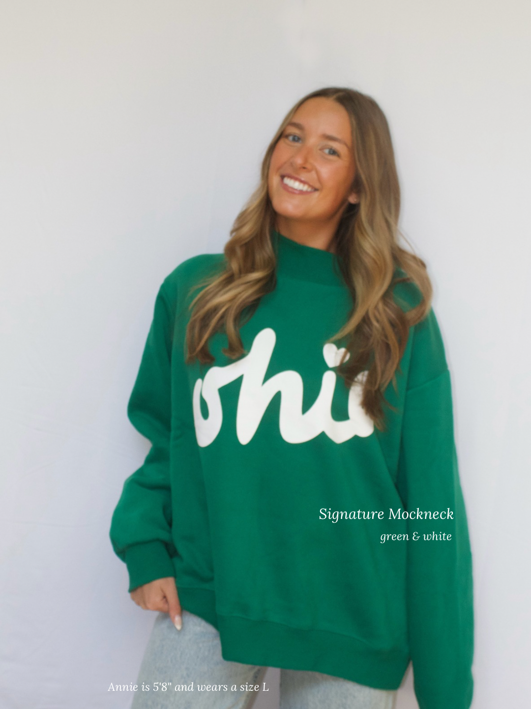 Signature Mockneck - Green & White