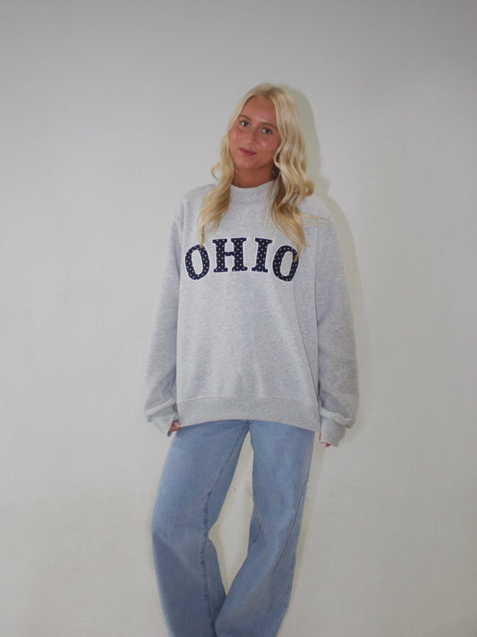 Polka Dot Mockneck - Heather Grey & Black