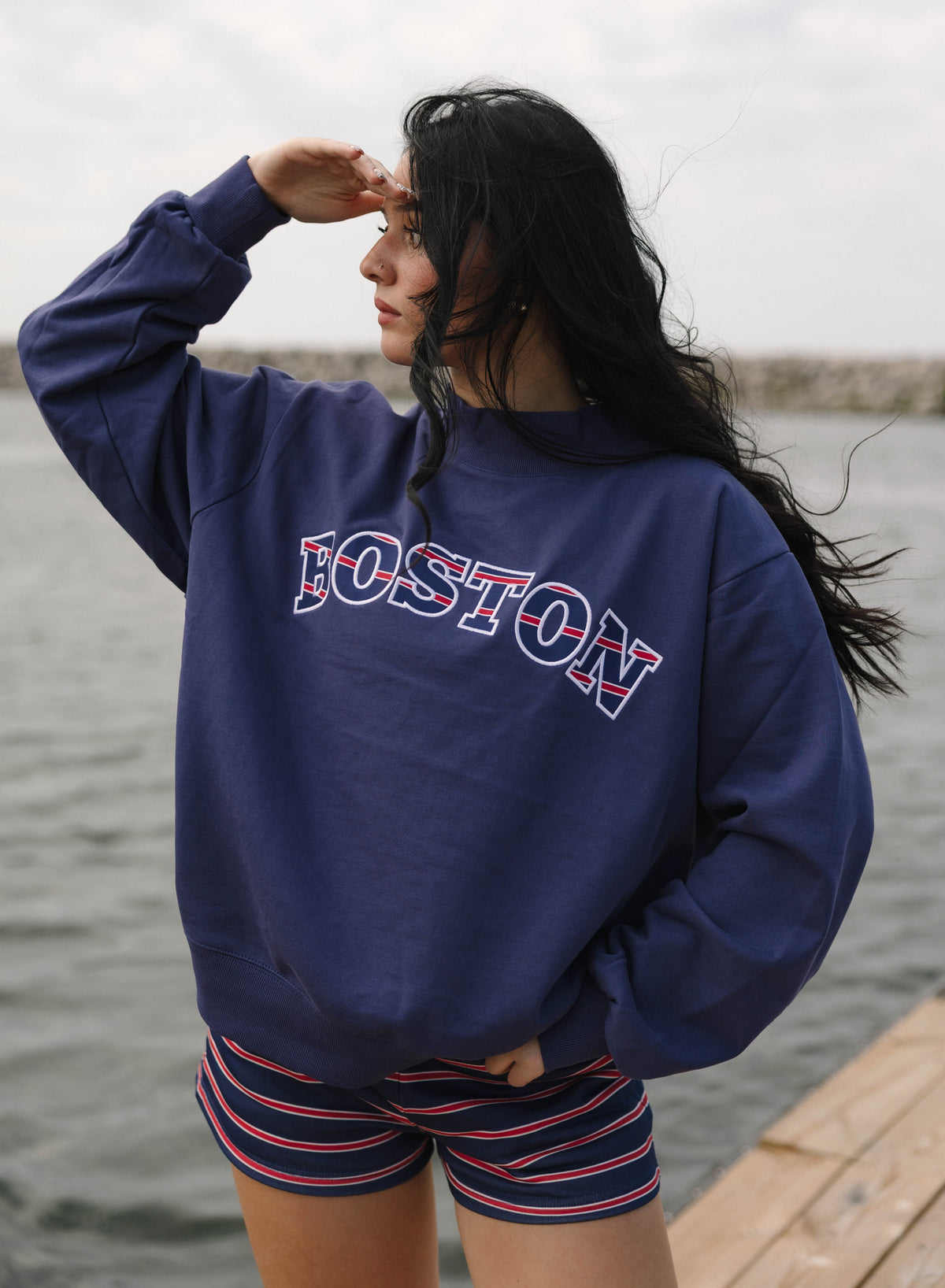 Boston Striped Mockneck - Summer Terry