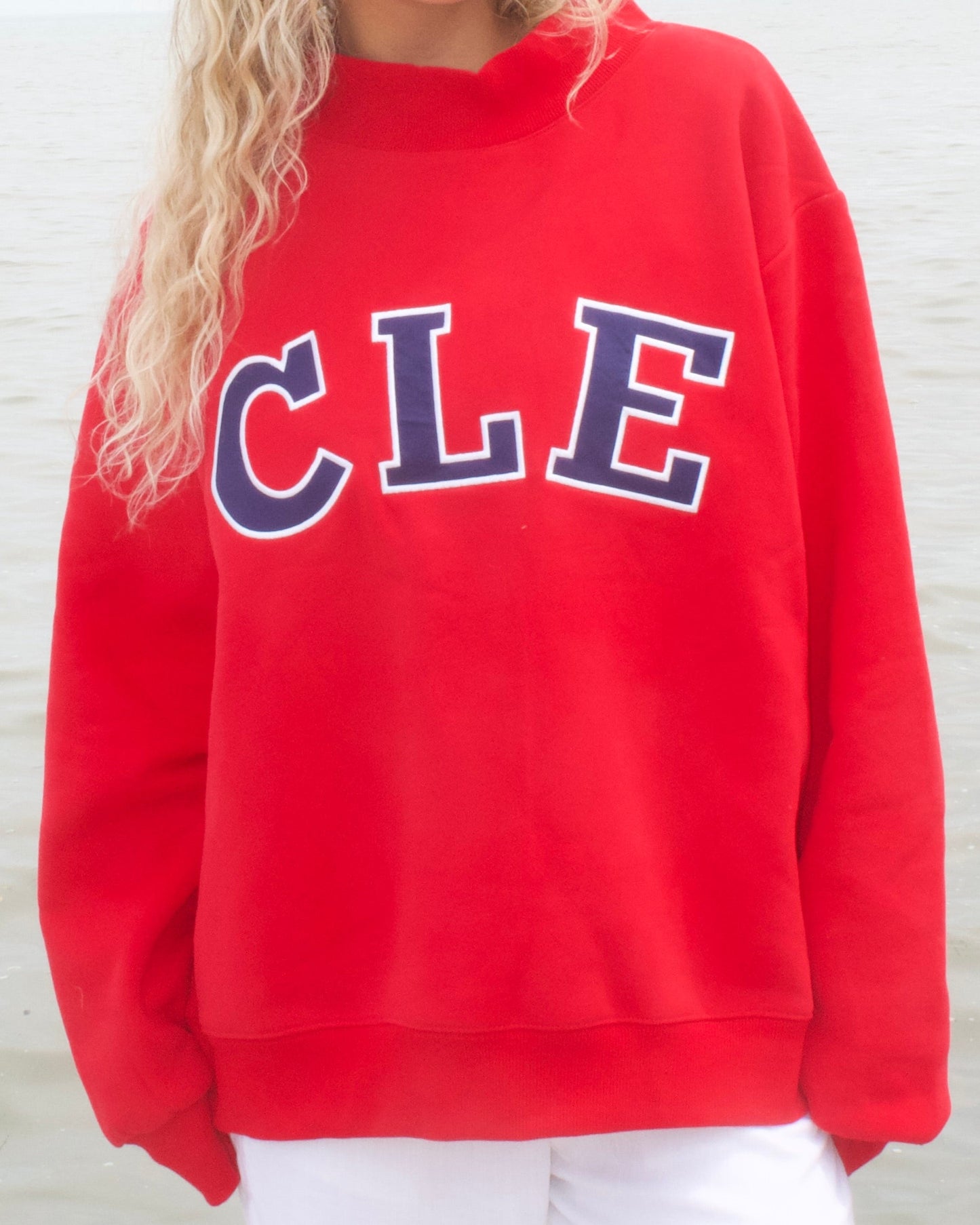 Core Mockneck - Red & Navy
