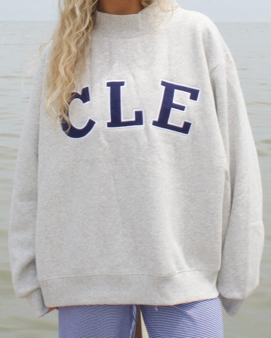 Core Mockneck - Heather Grey & Navy