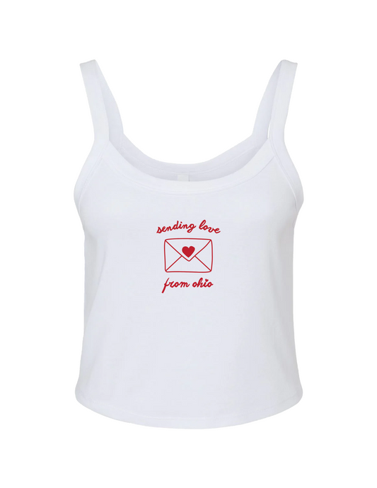 White Love Letter Tank