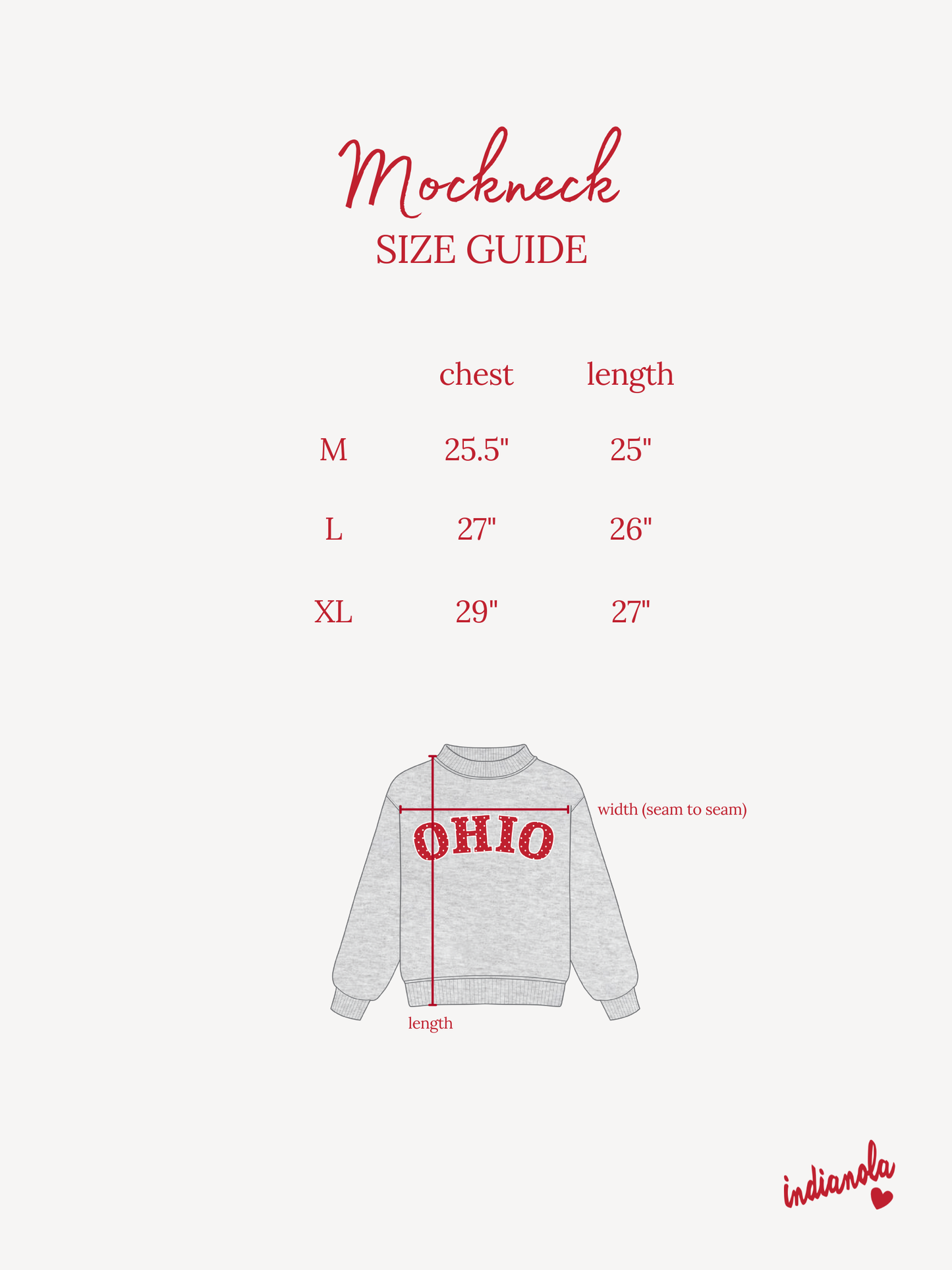Polka Dot Mockneck - Heather Grey & Red
